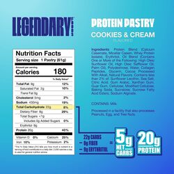 Legendary Foods Tasty Pastry 61g Cookies & Cream ( 1x10 )